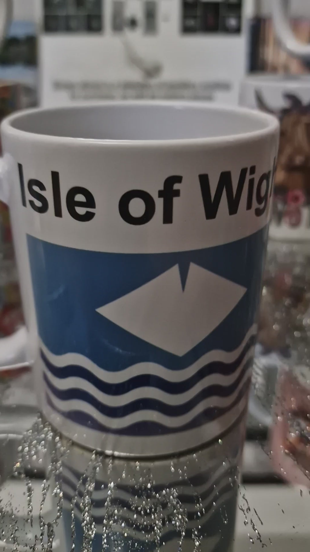 Isle of Wight Caulkhead mug. Isle of Wight flag and dialect.