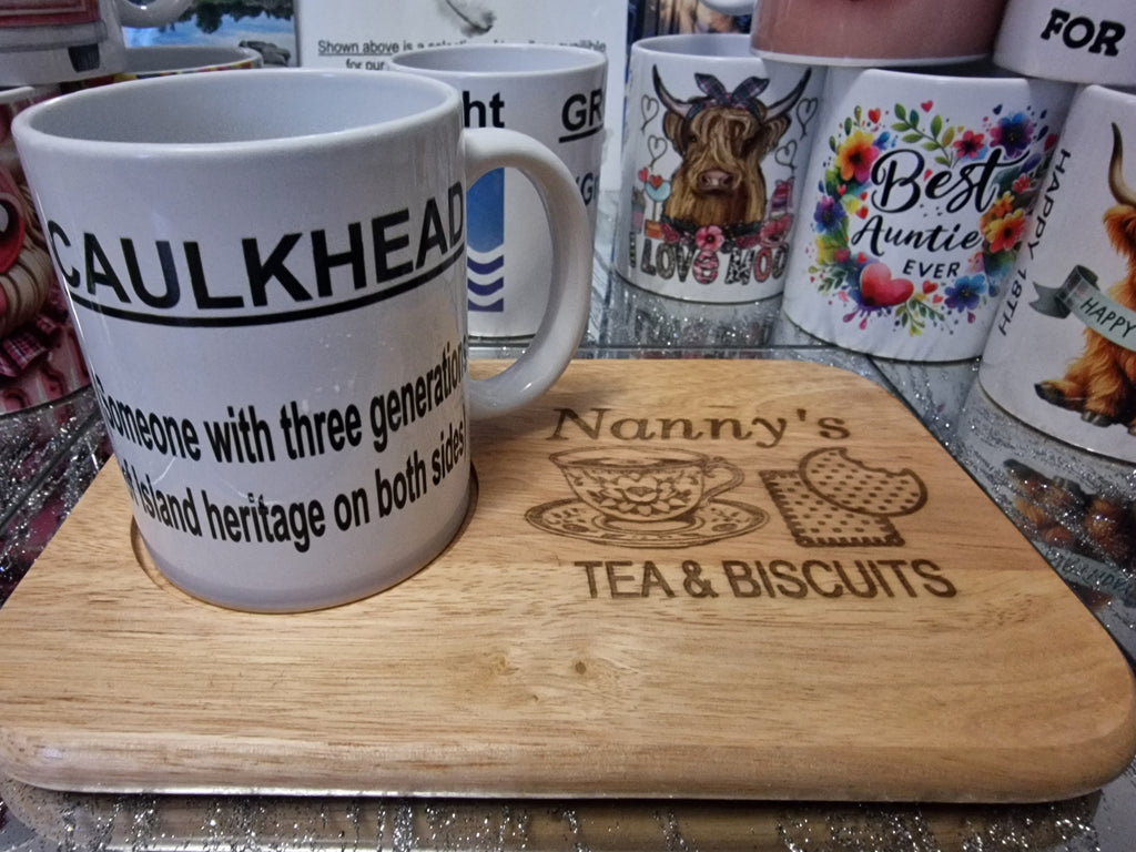 Isle of Wight Caulkhead mug. Isle of Wight flag and dialect.