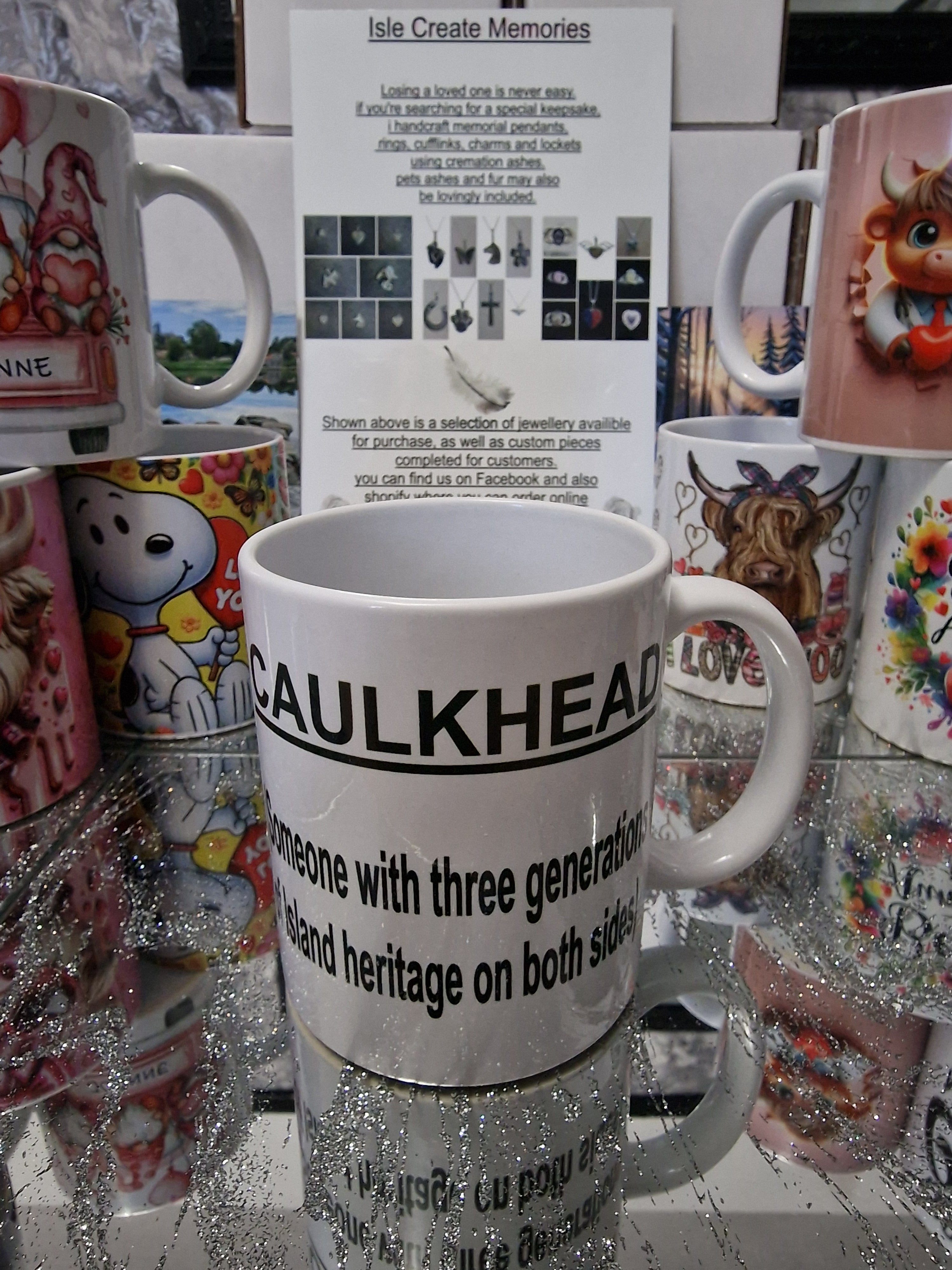 Isle of Wight Caulkhead mug. Isle of Wight flag and dialect.