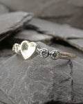 Heart ring with cz stones