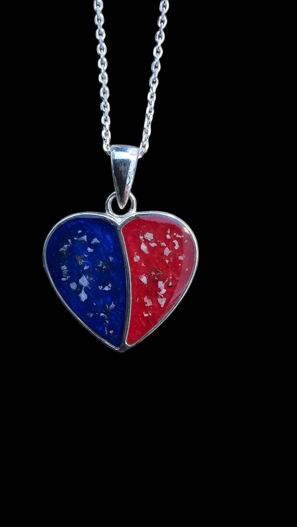 Split heart memorial pendant for cremation ashes 🤍