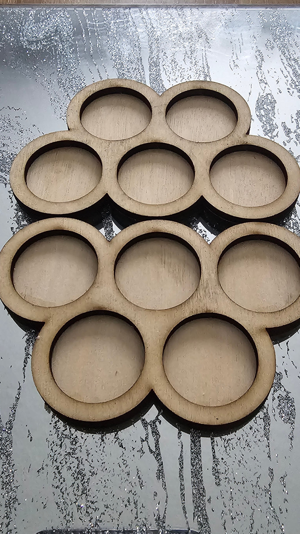 Movement trays designed for 25mm round bases, war gaming tabletop games, figure holder.