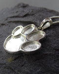 Paw print pendant for cremation ashes or fur 🤍