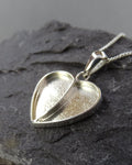 Split heart memorial pendant for cremation ashes 🤍