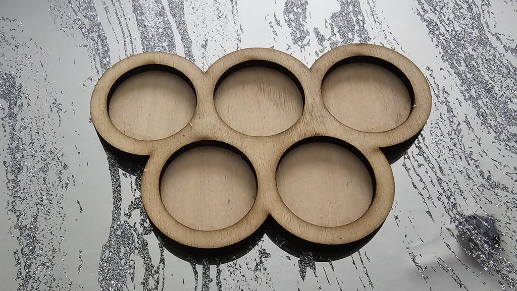 Movement trays designed for 25mm round bases, war gaming tabletop games, figure holder.